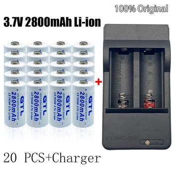 2-20 Stücke CR123A RCR123 ICR16340 Batterie 2800mAh 3,7 V Li-Ion Akku Für Sicherheit Kamera L70 + Ladegerät