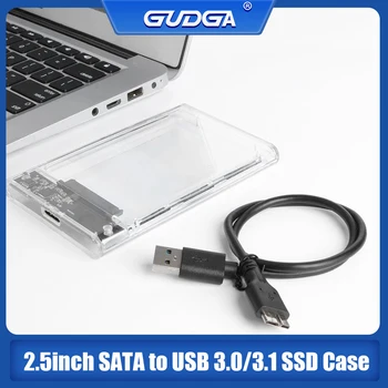 2,5-Дюймовый Корпус жесткого диска SATA 3,0-USB 3,0 с поддержкой 5 Гбит/с 6 ТБ UASP HD Внешний SSD Чехол для жесткого диска Мобильная коробка Адаптер для жесткого диска