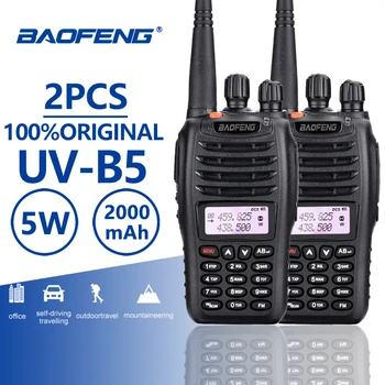2шт Baofeng UV-B5 Портативная Рация Полицейское Оборудование Профессиональное Двухдиапазонное PTT UV B5 Мобильное CB Радио КВ Трансивер Любительское радио UVB5