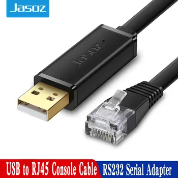 Jasoz Консольный кабель USB-RJ45 RS232 Последовательный Адаптер RS232 для Маршрутизатора Cisco 1,5 м USB RJ 45 8P8C Конвертер USB Консольный Коммутатор Ethernet