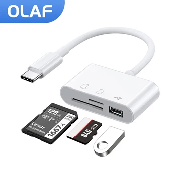 Olaf Type-C Адаптер TF CF SD Устройство чтения карт памяти OTG Writer Compact Flash USB-C для iPad Huawei для Macbook USB Type C Cardreader