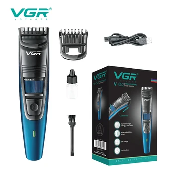 VGR Триммер для волос Профессиональная Машинка для стрижки Волос Регулируемая Машинка для Стрижки Волос Электрический Беспроводной Перезаряжаемый Триммер для мужчин V-052