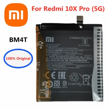 Xiaomi 100% Оригинальный 4520 мАч BM4T Сменный Аккумулятор Для Xiaomi Mi Redmi 10X Pro 5G Высококачественные Аккумуляторы Для мобильных телефонов Bateria