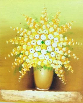 Горячие картины маслом ручной работы Kinfe Желтый цветок на холсте Современная живопись Акриловые картины Повесьте картины На стену Абстрактное изображение