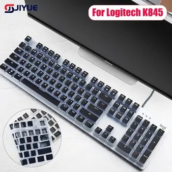 Для Logitech K845 Прозрачная водонепроницаемая силиконовая механическая клавиатура K845 Чехол для Logi Skin Case Пленка Прозрачный Черный Розовый