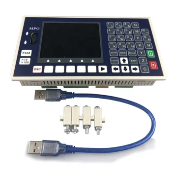 Контроллер G Code TC55H 4-осевой USB-накопитель Панель управления шпинделем MPG Автономный контроллер фрезерного станка с ЧПУ NEWCARVE