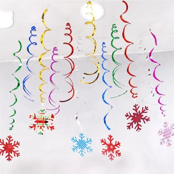 Новые Рождественские украшения со Спиральными кисточками из ПВХ, Оформление Макета сцены для Рождественской вечеринки, Рождественские украшения в виде цветка