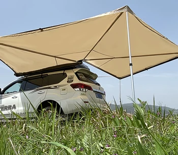 Открытый тент кемпинг портативный складной водонепроницаемый Автомобиль на крыше палатки Солнцезащитный козырек Простой Дом на колесах задняя палатка автомобиля