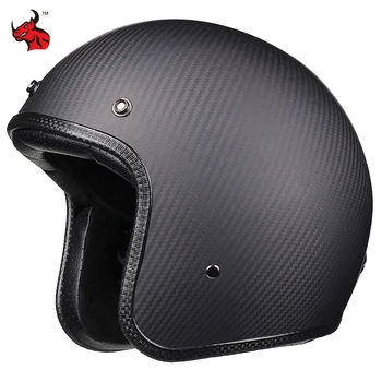 Сертифицированный 3C Шлем из углеродного волокна С открытым лицом Электромобиль Шлем для взрослых Мотоцикл Безопасное Снаряжение Шлем для езды на Мотобайке