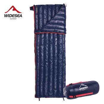 Спальный мешок для кемпинга WIDESEA, сверхлегкий водонепроницаемый, 4 сезона, Теплый Конверт, Спальные мешки на утином пуху, для путешествий на открытом воздухе, Пеших прогулок